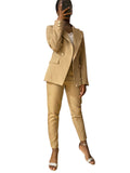 Tailleur femme champagne croisée