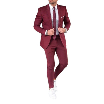 Costume bordeaux 3 pièces slim