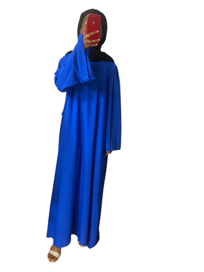 Abaya en soie de médine manche large
