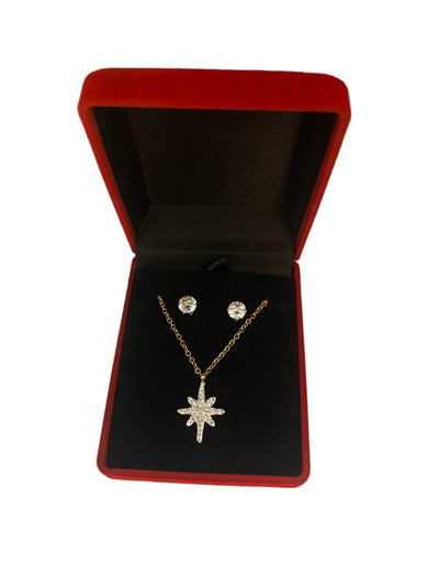 Parure de bijoux avec sa boite