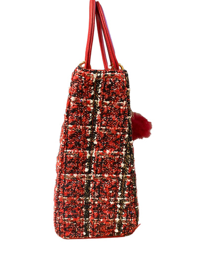 Sac à main rouge et or
