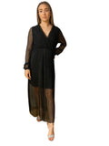 Robe de soirée noire à paillettes