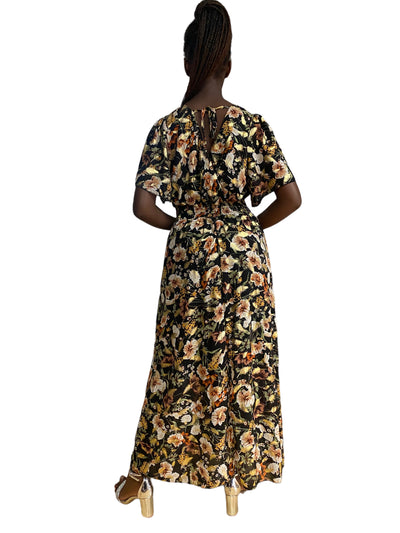 Robe fleurie Assia manches courtes