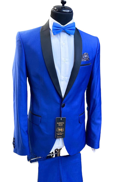 Smoking bleu roi 2 pièces