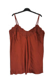 Top caraco en satin et dentelle