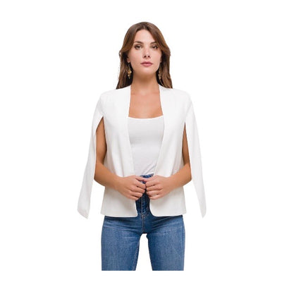 veste cape courte blanche