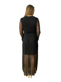 Robe de soirée noire à paillettes