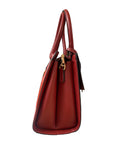 Sac à main rouge bi matière