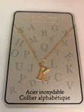 Collier pendentif Lettre Initiale