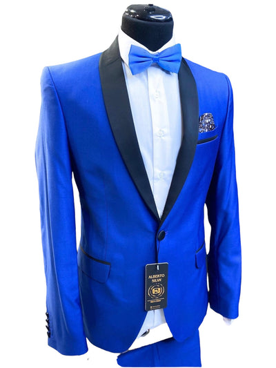 Smoking bleu roi 2 pièces