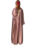 kimono en satin rose