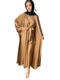 Abaya + Kimono avec ceinture à nouer