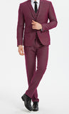 Costume bordeaux 3 pièces slim fit