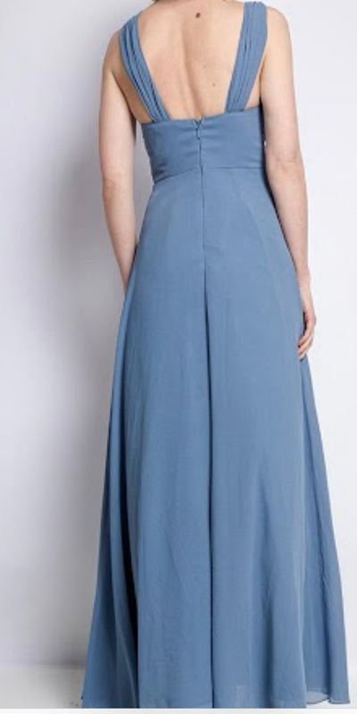 Robe de soirée asymétrique bleu - Sonia