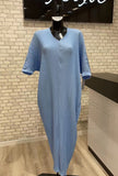 Robe droite plissée oversize