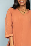 Robe droite plissée oversize