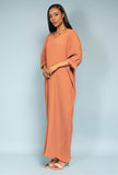Robe droite plissée oversize