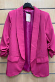 Veste blazer à manche retroussées